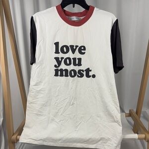 June + Grey | Love You Most Short Sleeve Tee, XL